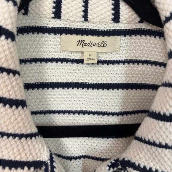 Madewell Navy and Cream Striped Knit - Picture 4 of 16